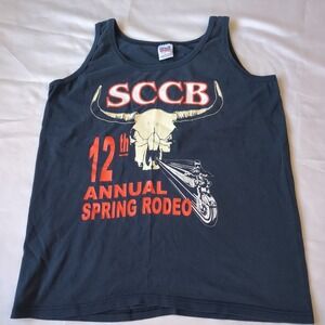 SCCB Colson Hollow 12th Annual Spring Rodeo 1999 Tank Top Large Motorcycle
